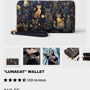 LunaCat Wallet with Cosmic Cat Design - NEW